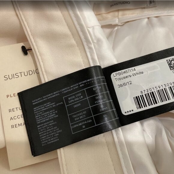 Suistudio Pants Wool Robin Flare NWT Ivory Milk White Quiet Luxury - Picture 13 of 16